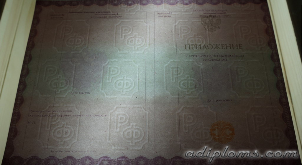 Аттестат 9 классов 2014-2026 Фото